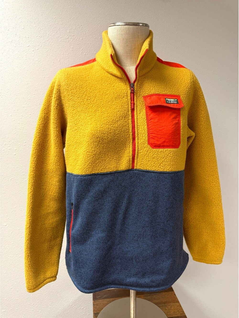 L.L.Bean Sweater Fleece Sherpa Hybrid Pullover - Picture 3 of 10